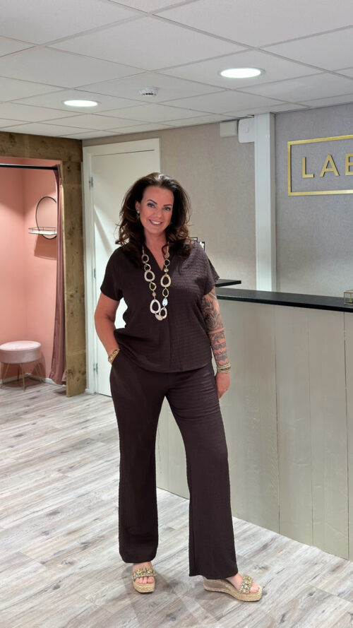 2 delig set Liv brown azzurro 2 delig set Label-L