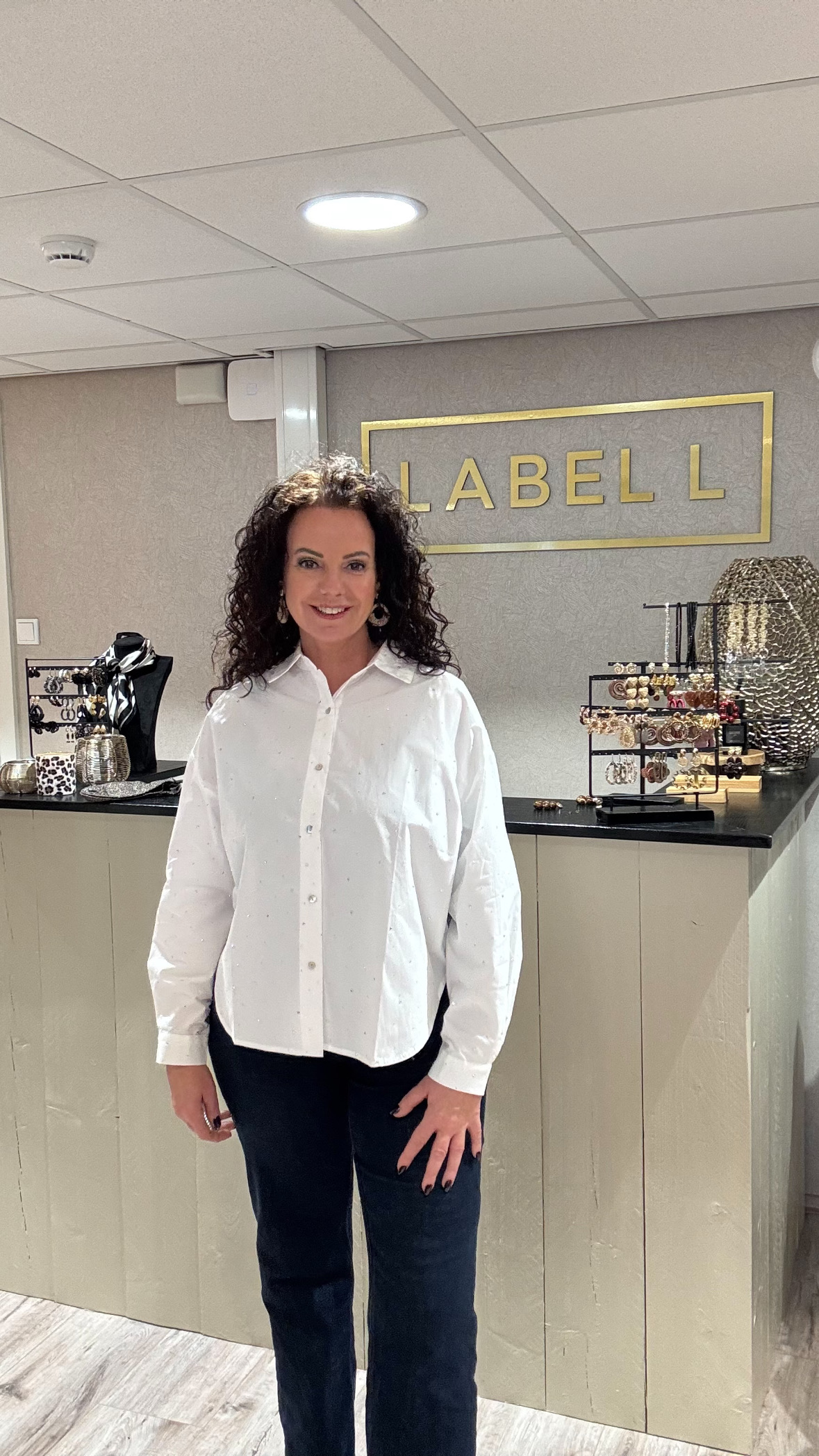 Blouse Milana White azzurro-Blouses Label-L