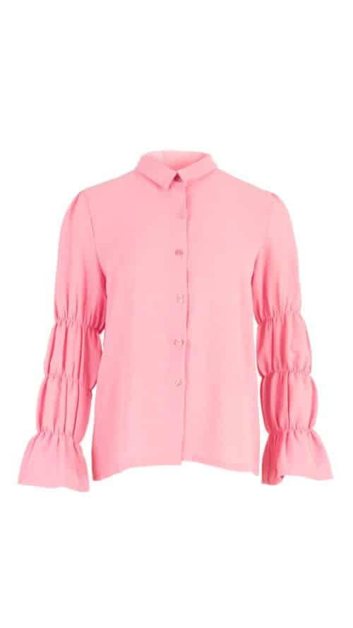 Doorknoop blouse Loua roze Azzurro-blouses Label-L 1