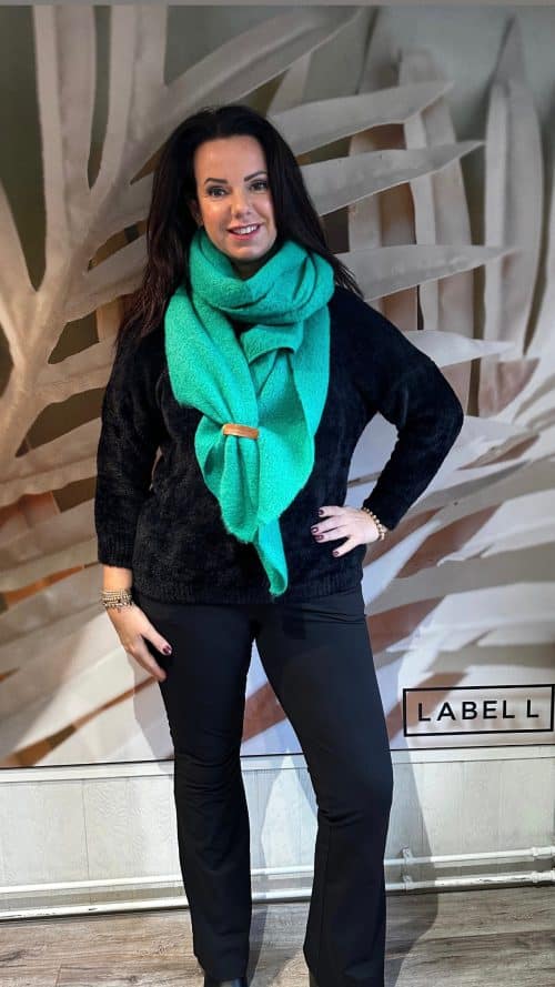 Sjaal Green accessoires junkie Amsterdam - sjaals -Label-L