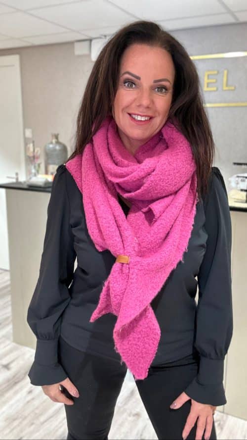 Sjaal donker roze accessoires junkie Amsterdam - sjaals -Label-L 1