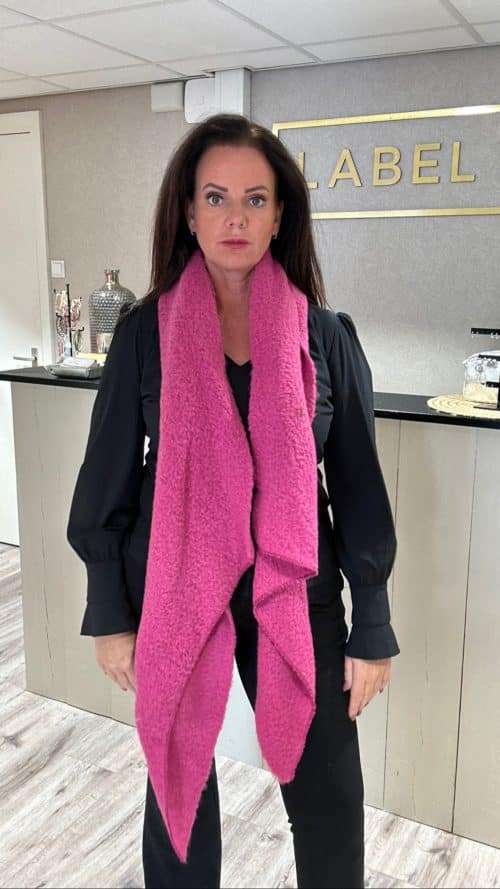 Sjaal donker roze accessoires junkie Amsterdam - sjaals -Label-L 2