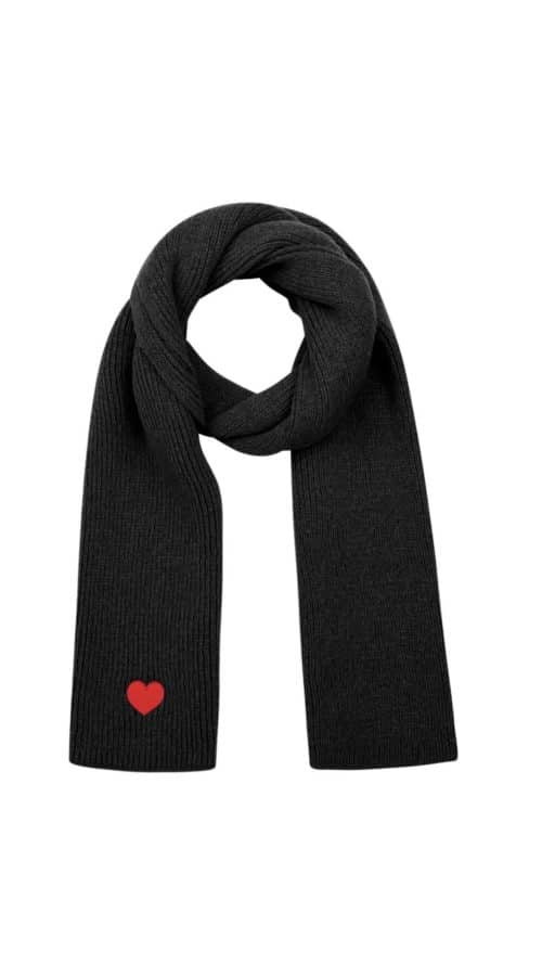 Sjaal heart zwart Jill-sjaals Label-L
