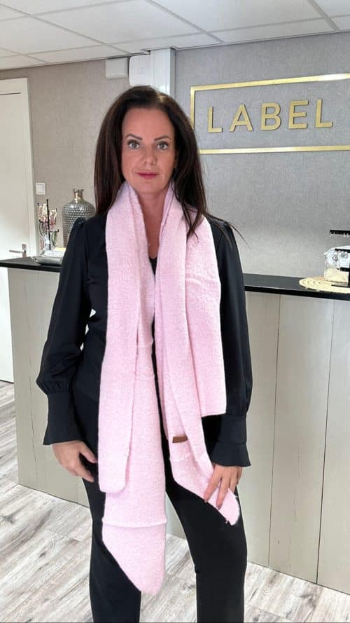 Sjaal licht roze accessoires junkie Amsterdam - sjaals -Label-L 1
