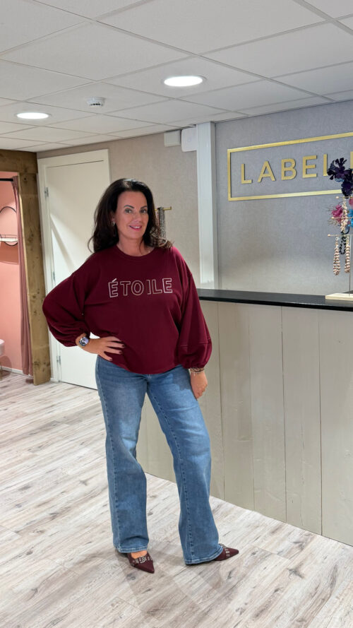 Sweater Etoile Burgundy Mooij -truien-Label-L