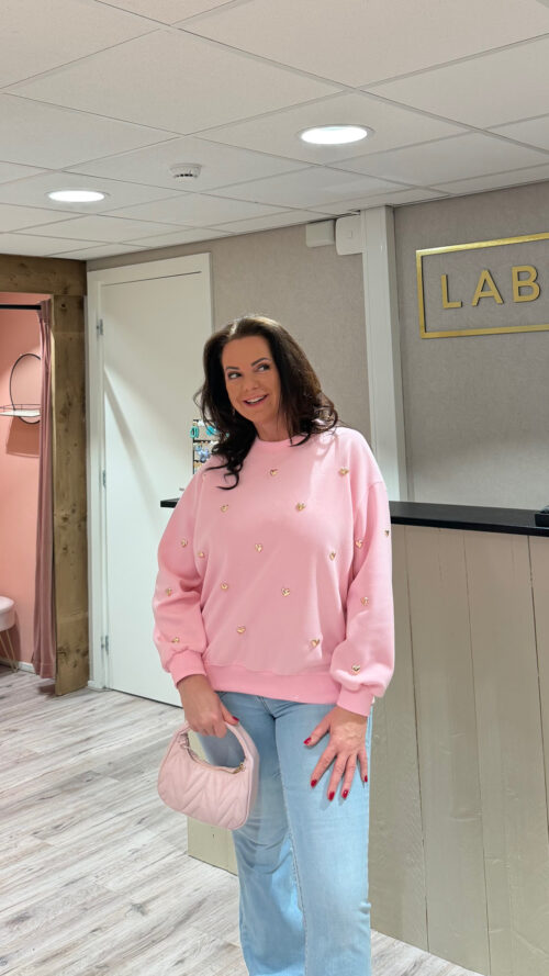 Sweater heart Pink moocci-truien en vesten Label-L