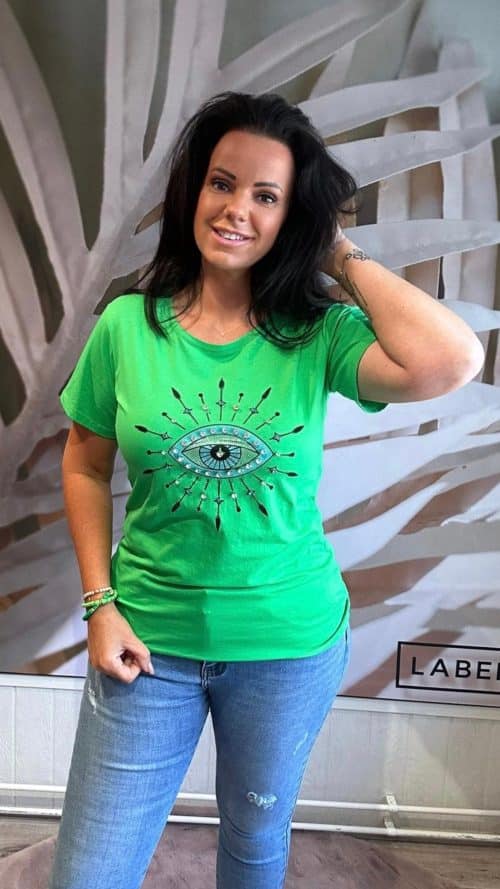 T-shirt Eye groen Label-L-Shirts Label-L