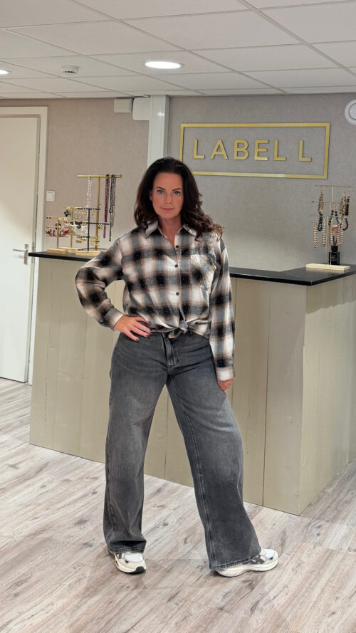 The check blouse Blouses-Label-L